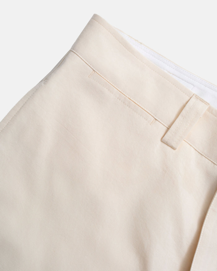 Vito's Stone Cotton/Linen Pleated Short