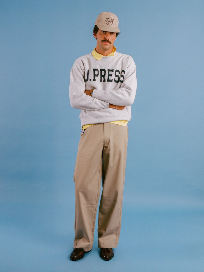 Vito's Stone Herringbone High n' Wide Pant