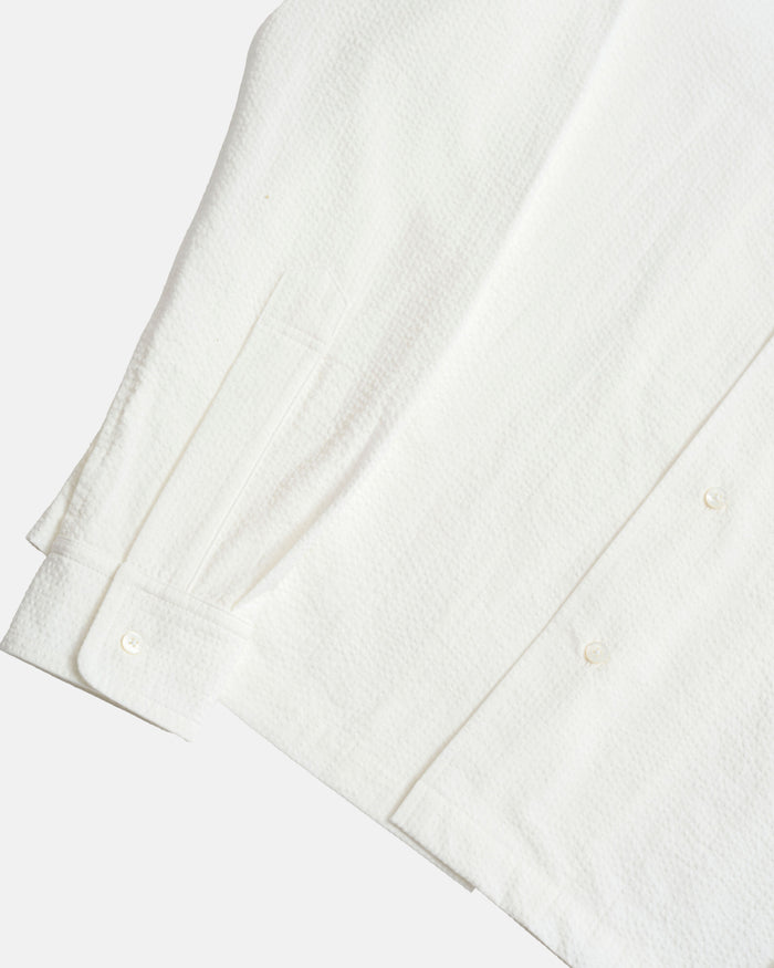 Vito's White Seersucker Sport Shirt