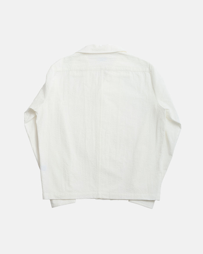 Vito's White Seersucker Sport Shirt