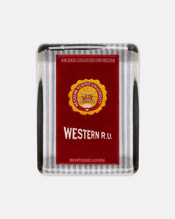 Western Reserve University Silk Paperweight