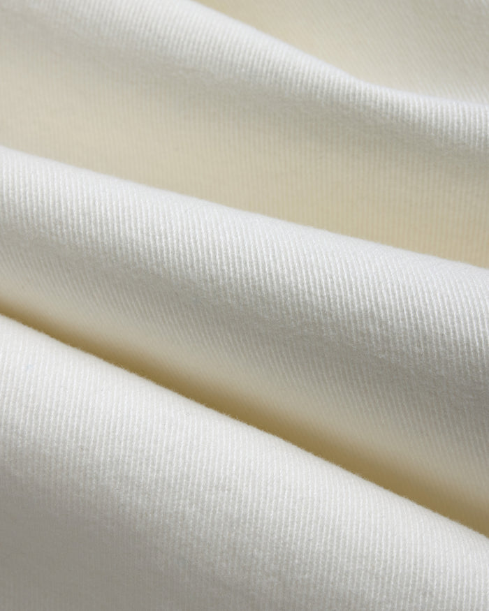 White 5-Pocket Cotton Twill Pant