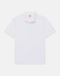 White Cotton Pique Polo