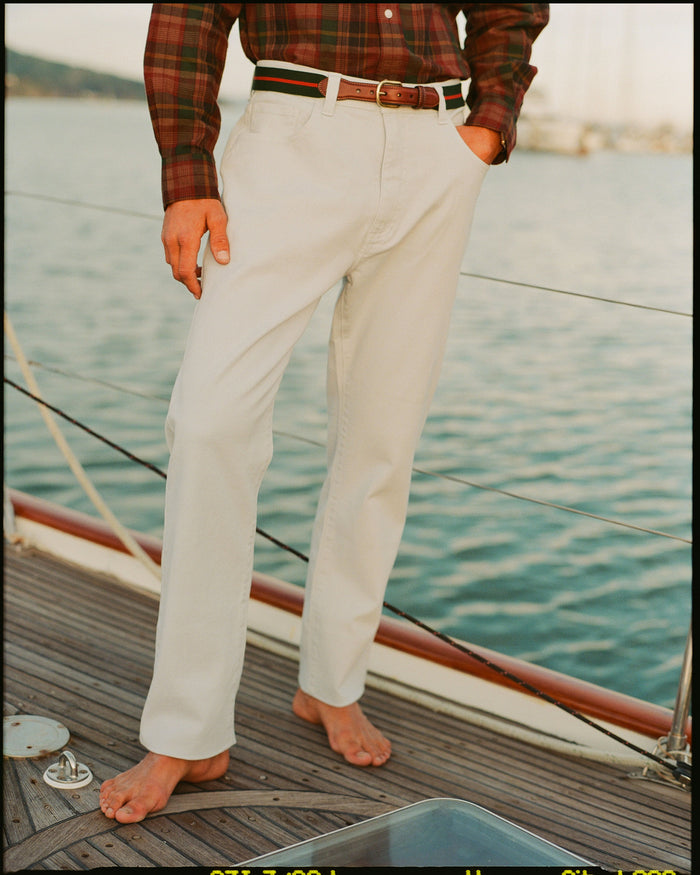 White Washed Canvas Cape Cod Pant