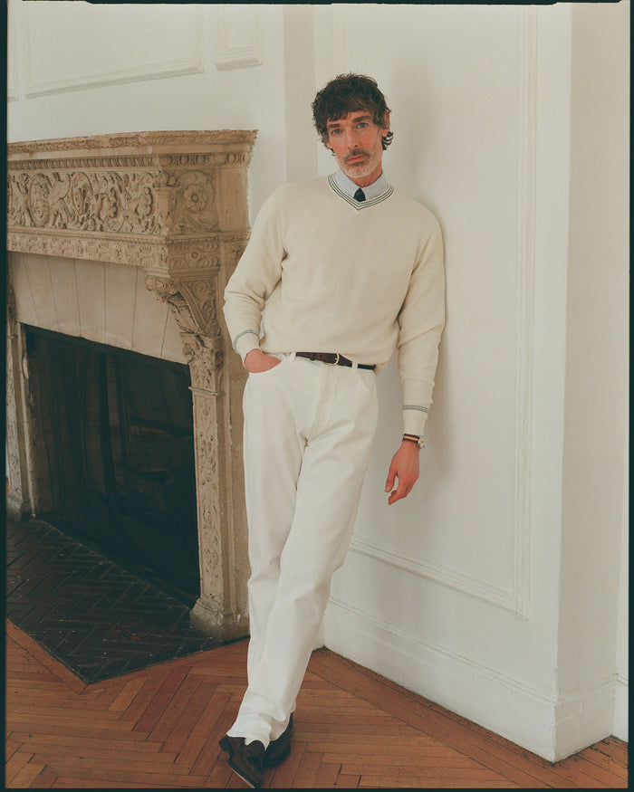 White Washed Canvas Cape Cod Pant