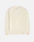 White Wool Crewneck Sweater - Trim Fit