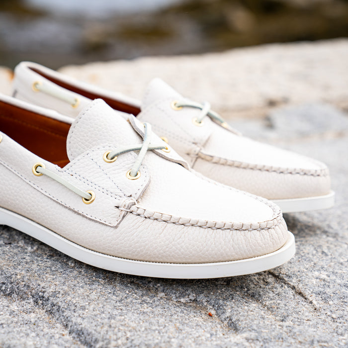 Women's Marion Boat Shoe - Pebble White