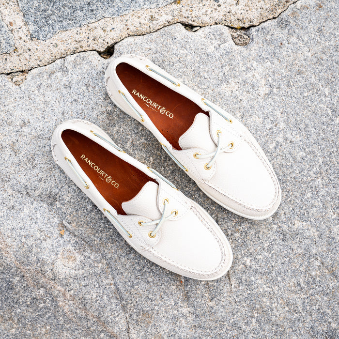 Women's Marion Boat Shoe - Pebble White