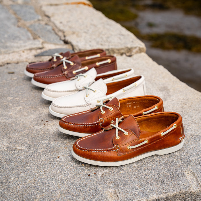 Women's Marion Boat Shoe - Pebble White
