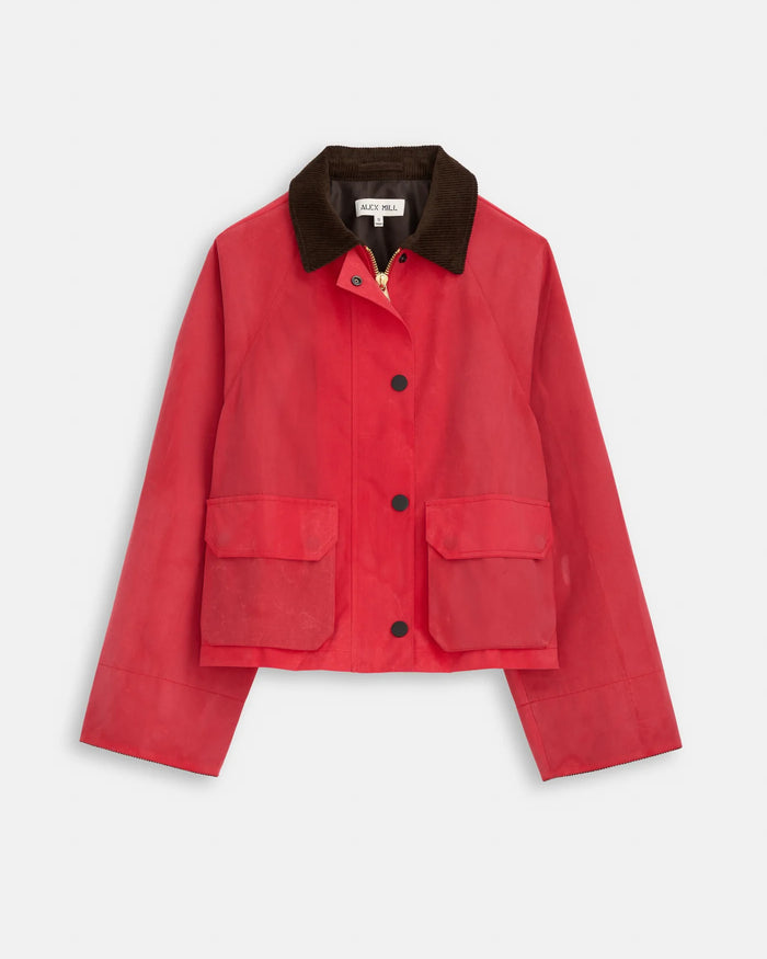 Women's Red Cropped Chiltern Jacket