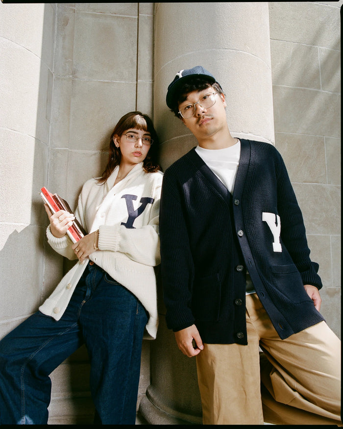 Yale Varsity Cotton Cardigan Sweater