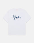 Yale White Gothic Spellout T-Shirt