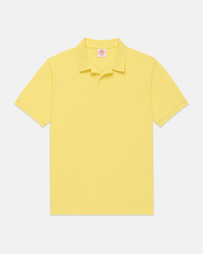 Yellow Cotton Pique Polo