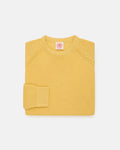 Yellow Shaker Knit Cotton Crew Neck Sweater